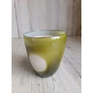 pier 1 green tea vert soy candle Xmas‎ ceramic